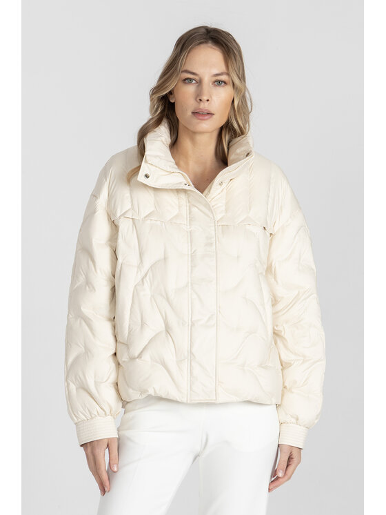 Deni Cler Milano Deni Cler Milano Kurtka zimowa T-DC-9003-F2-40-11-1 Écru Loose Fit