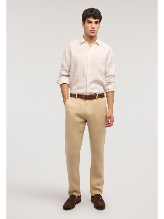Trussardi Trussardi Spodnie materiałowe P719M000113N012 Kremowy Regular Fit