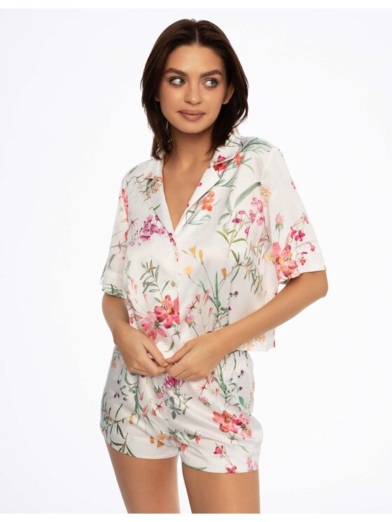 Esotiq Esotiq Piżama 41232-01X Beżowy Regular Fit