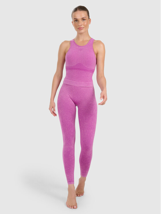 4F 4F Koszulka techniczna YOGA Różowy Authentic Slim Fit