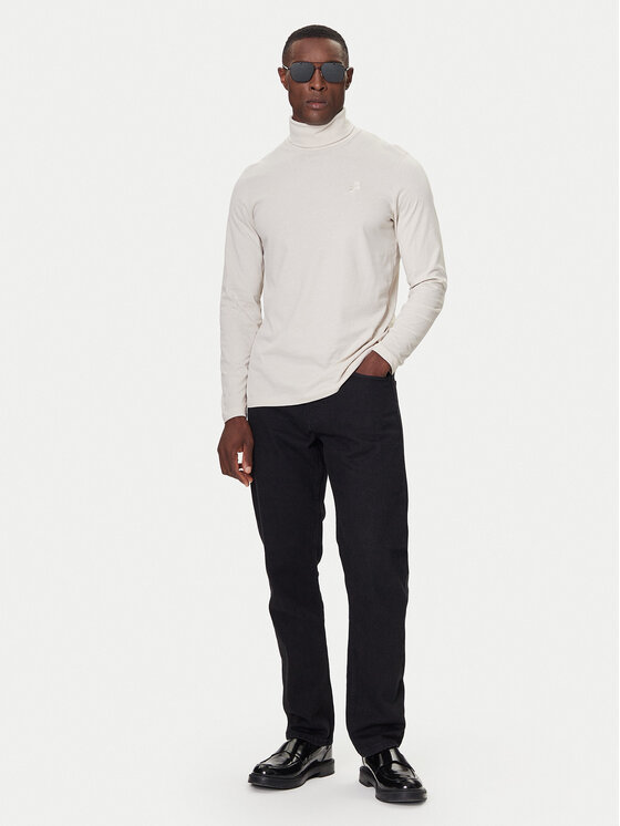 KARL LAGERFELD KARL LAGERFELD Bluză cu gât 755023 554226 Bej Regular Fit