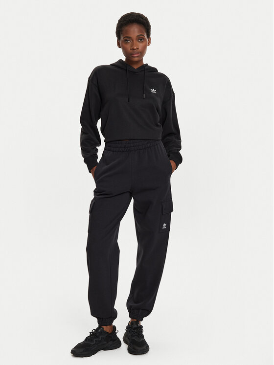 adidas adidas Majica dugih rukava Trefoil IU2421 Crna Loose Fit
