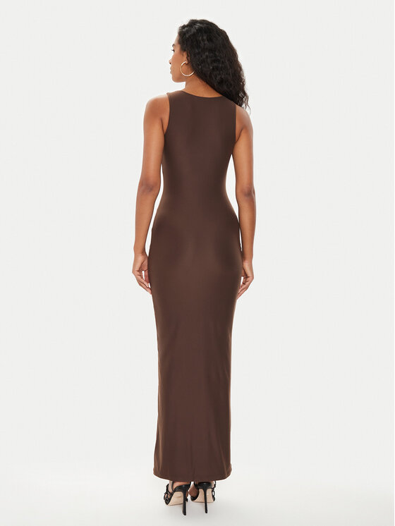 Guess Guess Ikdienas kleita Kim W4YK0J KCDE0 Brūns Bodycon Fit