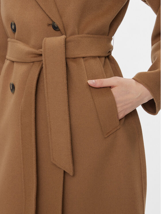 Weekend Max Mara Weekend Max Mara Gyapjú kabát Flirt 2415011011 Barna Regular Fit