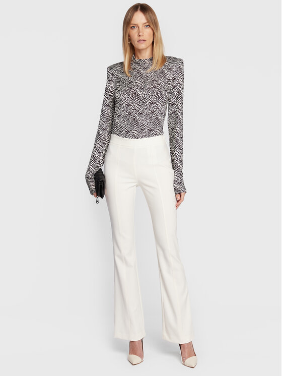 Marciano Guess Marciano Guess Kalhoty z materiálu 3RGB13 8502Z Écru Flare Fit