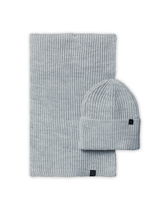 Calvin Klein Jeans Set šal i kapa Monogram Rib IU0IU00638 Siva