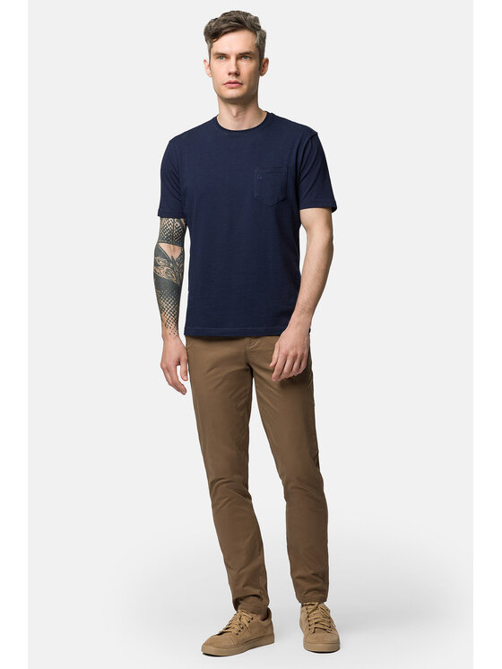 Lancerto Lancerto Spodnie materiałowe Nelson SP082123000010 Beżowy Slim Fit