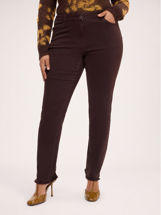 Fiorella Rubino Fiorella Rubino Pantaloni di tessuto P729T005501N022 Marrone Skin Fit