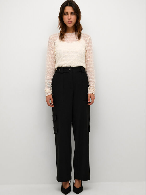 Karen by Simonsen Karen by Simonsen Παντελόνι υφασμάτινο Kristelkb 10104547 Μαύρο Classic Fit