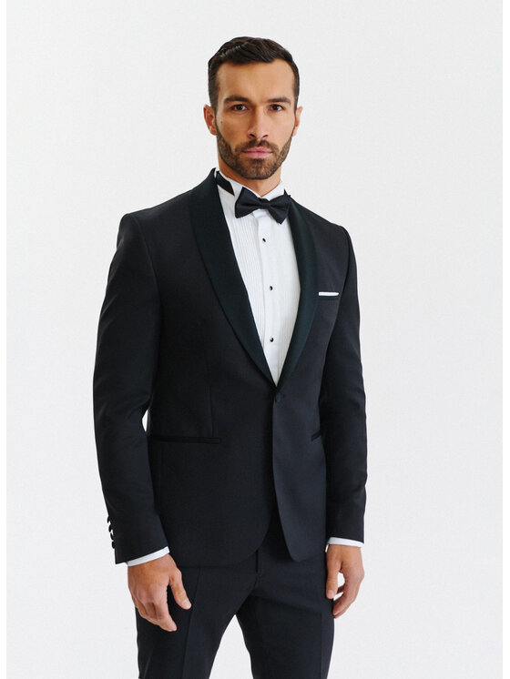 Pako Lorente Pako Lorente Marynarka P000B-3S-001 Czarny Slim Fit