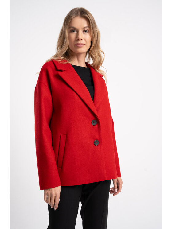 CLICK CLICK Μπουφάν μεταβατικό 71-0112 Κόκκινο Comfortable Fit