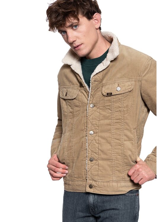 Lee Lee Giubbotto invernale SHERPA RIDER Beige Regular Fit