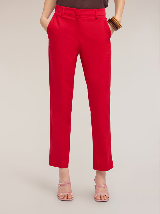 Motivi Motivi Pantaloni di tessuto P03BQ004701N016 Rosso Slim Fit