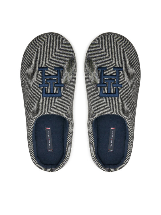 Tommy Hilfiger Tommy Hilfiger Тапочки Embroi Herringbone House Shoe FM0FM05539 Чорний
