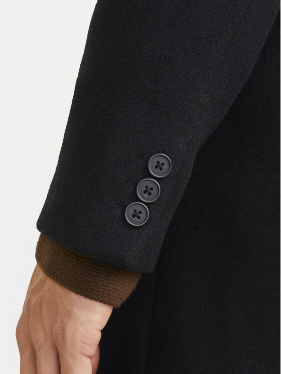Jack&Jones Jack&Jones Vuneni kaput Wilson 12259449 Crna Regular Fit