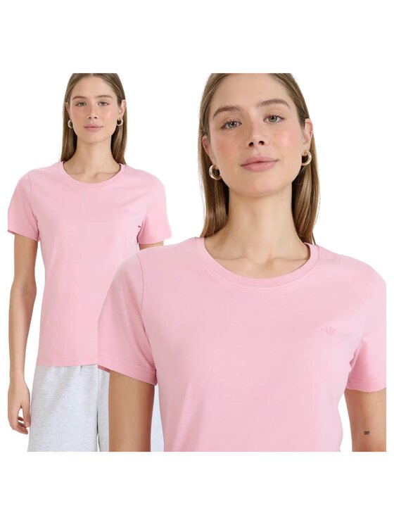 4F 4F T-shirt FWMM00TTSHF2356-56S Rosa Regular Fit