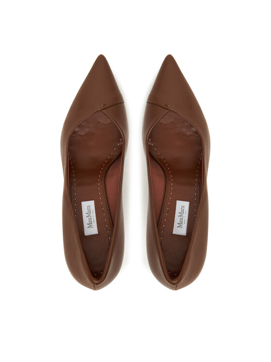 Max Mara Max Mara Pantofi cu toc subțire Phyllis 2524526191600 Maro