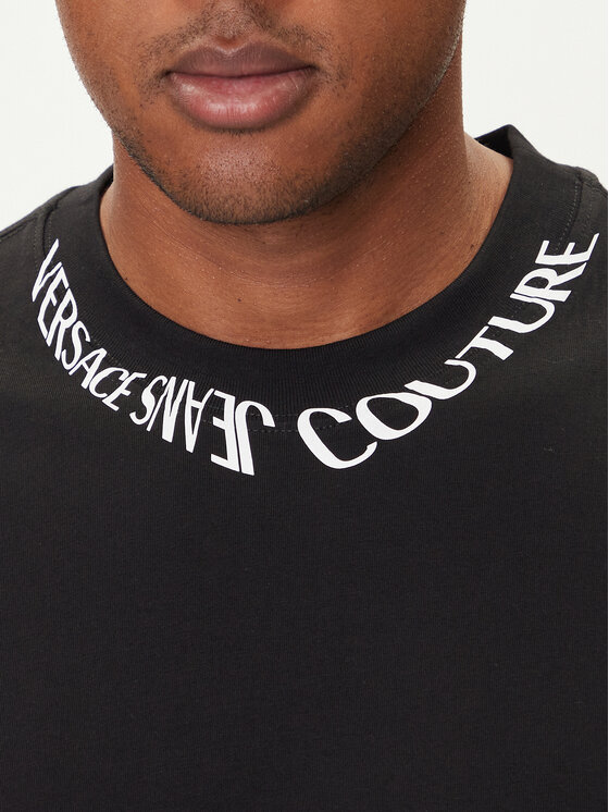 Versace Jeans Couture Versace Jeans Couture Tričko 79GAHP03 CJ01P Čierna Regular Fit