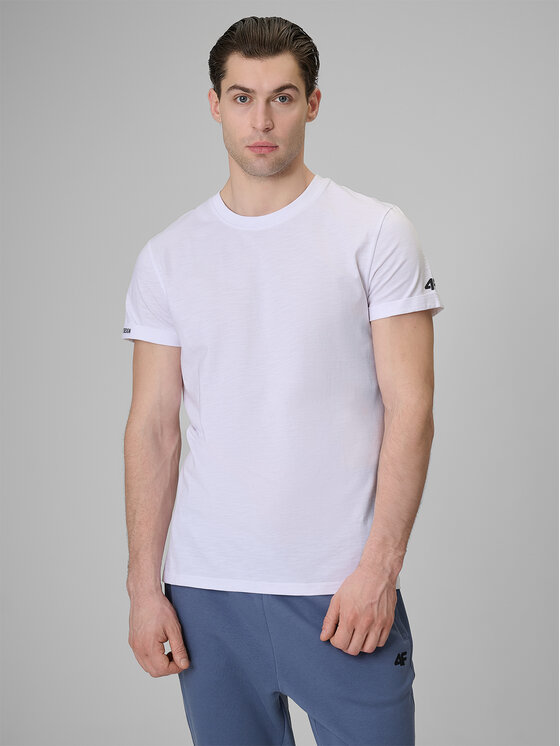 4F 4F T-Shirt COMMERCIAL Biały Regular Fit