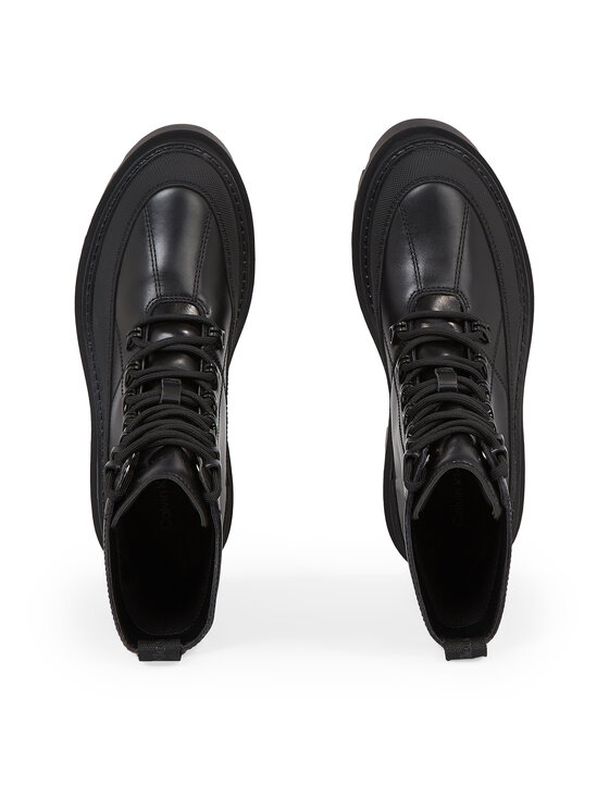 Calvin Klein Jeans Calvin Klein Jeans Μποτάκια Flatform Lace Up Boot Lth YW0YW01110 Μαύρο