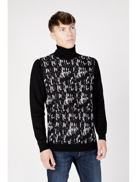 Sweter, rozmiar XXL, Czarny, REGULAR FIT IN FILATO