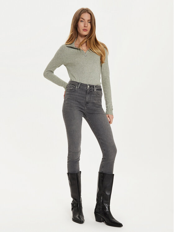 Vero Moda Vero Moda Sweter Happiness 10317993 Szary Slim Fit