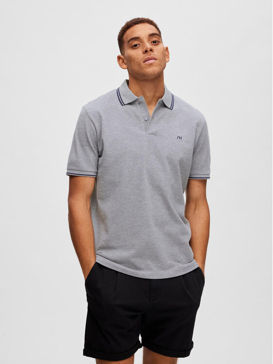 Selected Homme Polo 16087840 Siva Regular Fit