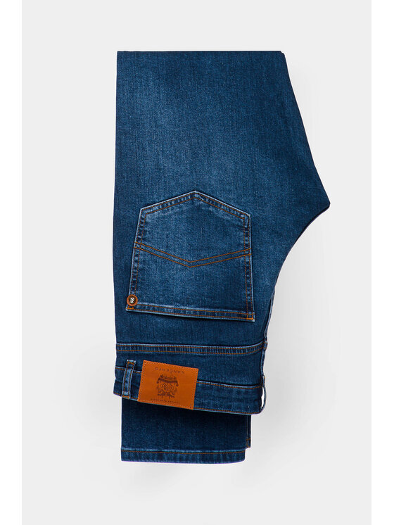 Lancerto Lancerto Jeansy Stamford Granatowy Slim Fit
