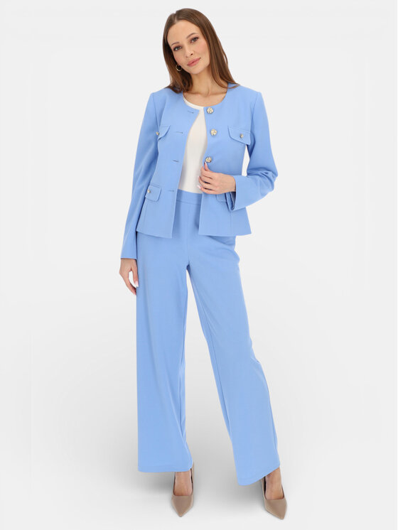 L’AF L’AF Spodnie materiałowe Bella Błękitny Wide Leg
