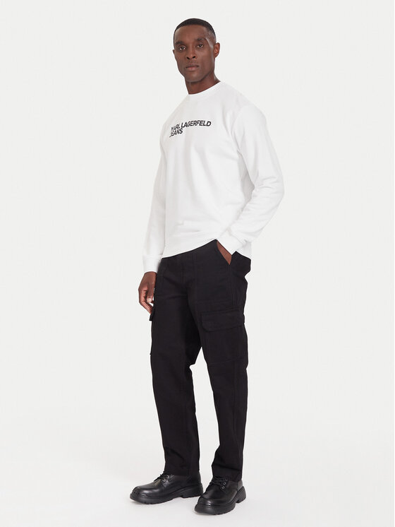 Karl Lagerfeld Jeans Karl Lagerfeld Jeans Hlače iz tkanine A4M10100 Črna Regular Fit