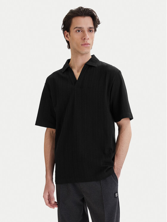 HUGO HUGO Polokošeľa Dalibo 50556724 Čierna Relaxed Fit