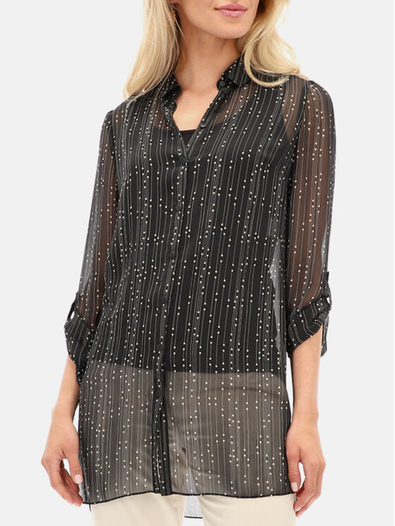Potis & Verso Potis & Verso Tunika Amanda Czarny Relaxed Fit