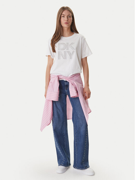 DKNY DKNY T-Shirt DJ6T1741 Bílá Relaxed Fit