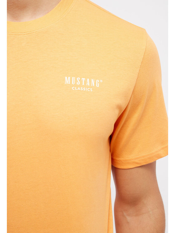 Mustang Mustang T-Shirt AUSTIN Pomarańczowy Regular Fit