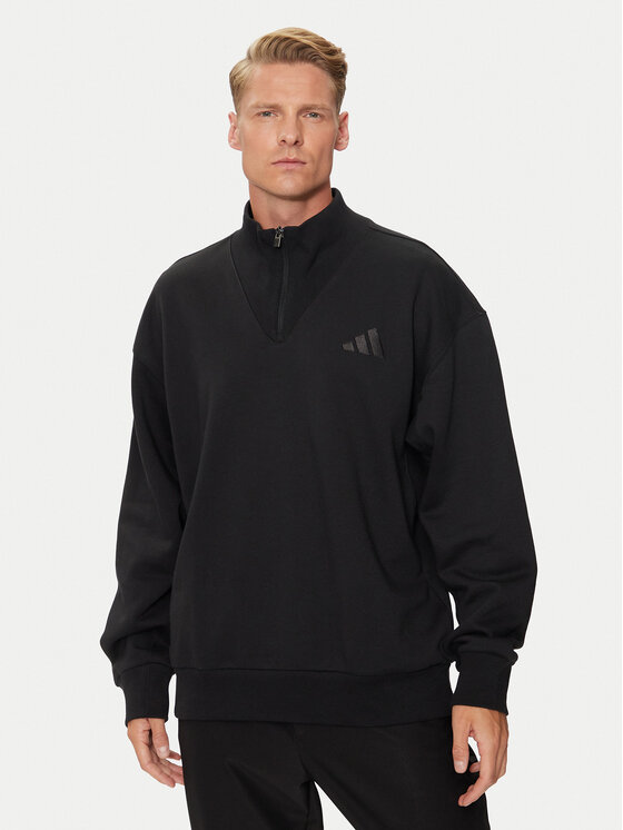 adidas Mikina ALL SZN Fleece IX1250 Čierna Loose Fit
