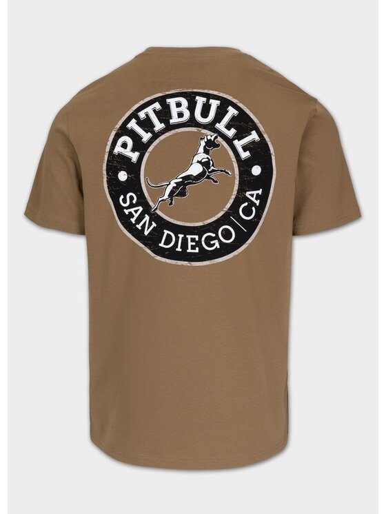 PITBULL PITBULL T-Shirt SAN DIEGO CA BLACK Brązowy Regular Fit