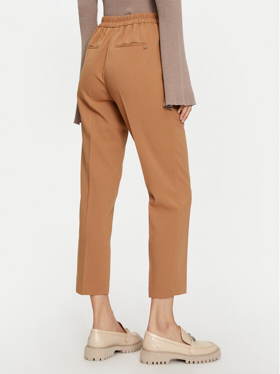 Lola Casademunt by Maite Lola Casademunt by Maite Hlače iz tkanine MF2414007 Rjava Straight Fit
