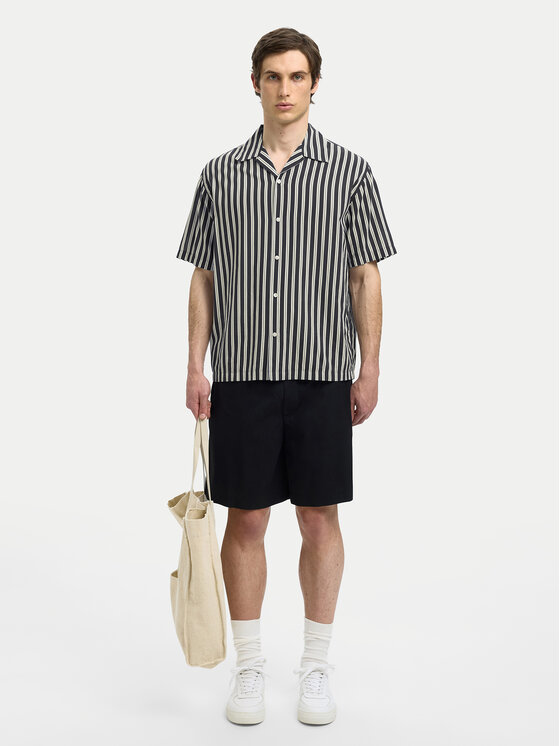 Selected Homme Selected Homme Koszula 16091381 Granatowy Relaxed Fit