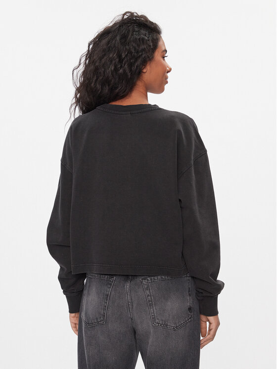 Tommy Jeans Tommy Jeans Bluză Vintage Eagle DW0DW16415 Negru Cropped Fit