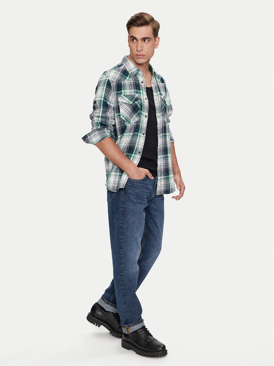 Wrangler Wrangler Hemd Western 112357242 Grün Regular Fit