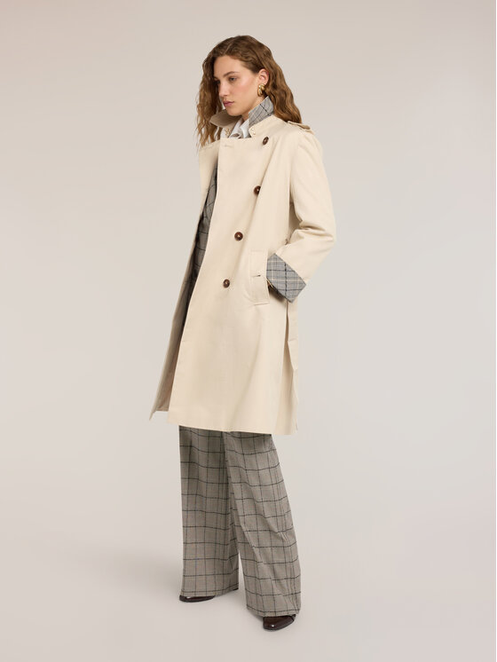 Motivi Motivi Cappotto invernale 0033Q000670N002 Crema A-Line Fit