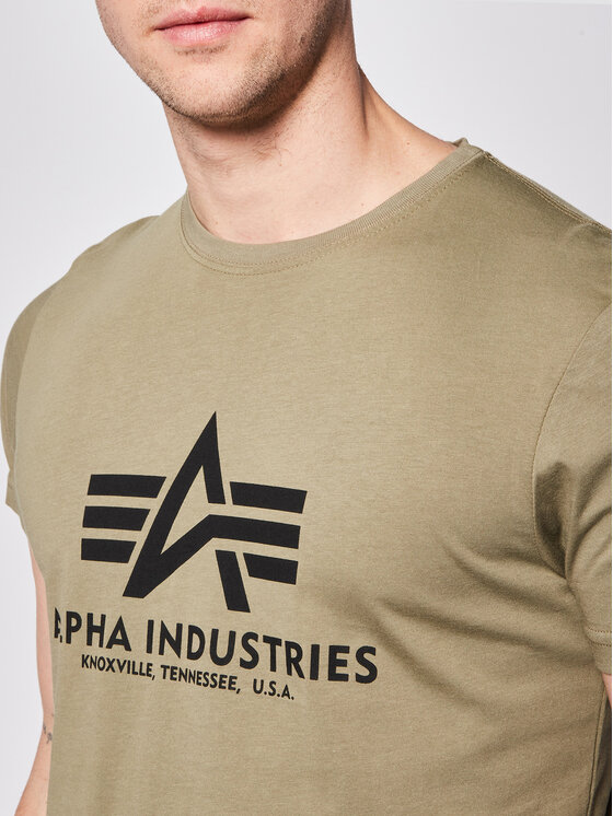 Alpha Industries Alpha Industries T-Shirt Basic 100501 Zielony Regular Fit