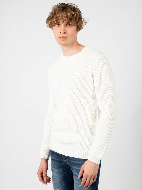 Antony Morato Antony Morato Πουλόβερ MMSW00918-YA100048 Λευκό Regular Fit