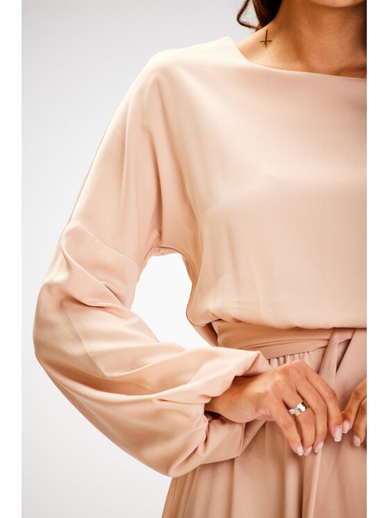 Awama Awama Vestito estivo A602 Beige Basic Fit