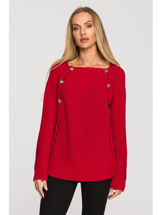 Made of Emotion Made of Emotion Sweter M712 Czerwony