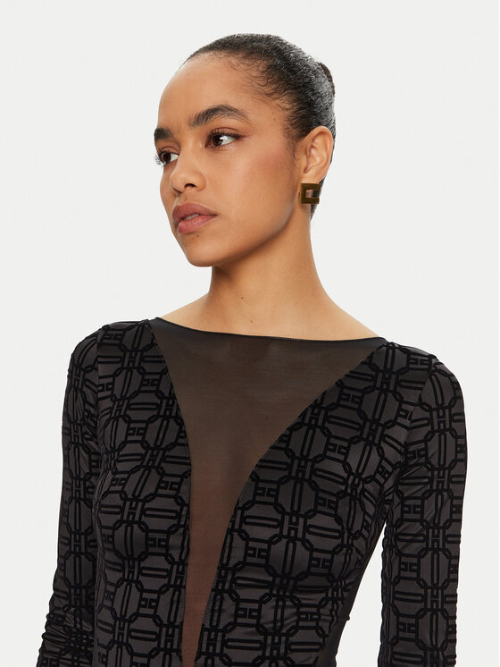 Elisabetta Franchi Elisabetta Franchi Večerní šaty AB-737-47E2 Černá Slim Fit