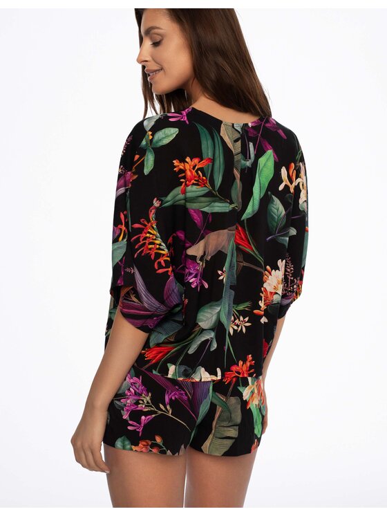 Esotiq Esotiq Piżama 41266-99X Czarny Regular Fit