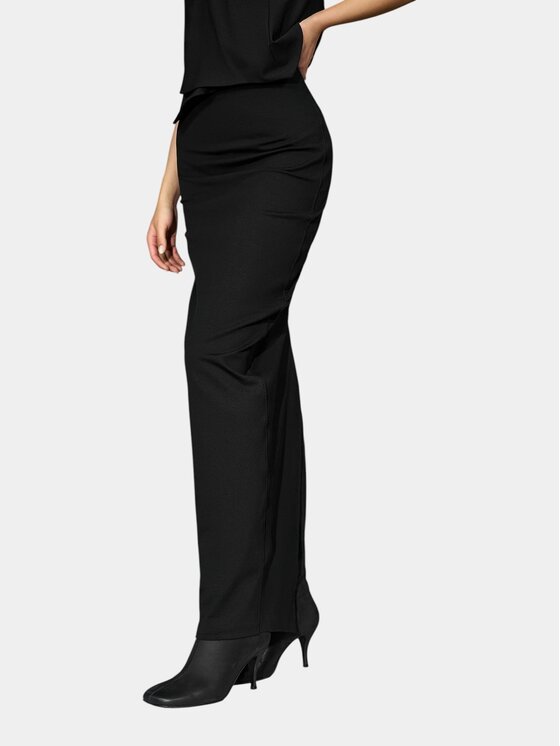 MADE BY SOCIETY MADE BY SOCIETY Spódnica maxi BASALT - F27320 Czarny Basic Fit