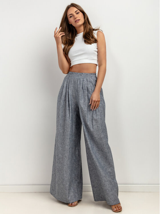 Spodnie materiałowe, rozmiar XXL, Niebieskie, T432/2/XL