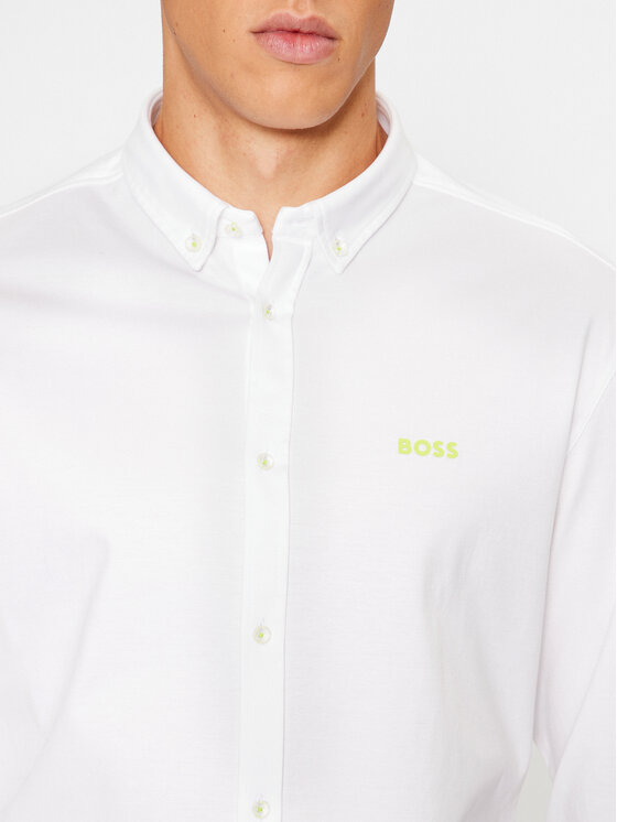 BOSS Boss Košile Biado_R 50497486 Bílá Slim Fit